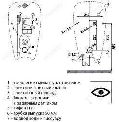 Jika Писсуар Golem 4307.0 с сенсорным управлением – фотография-5